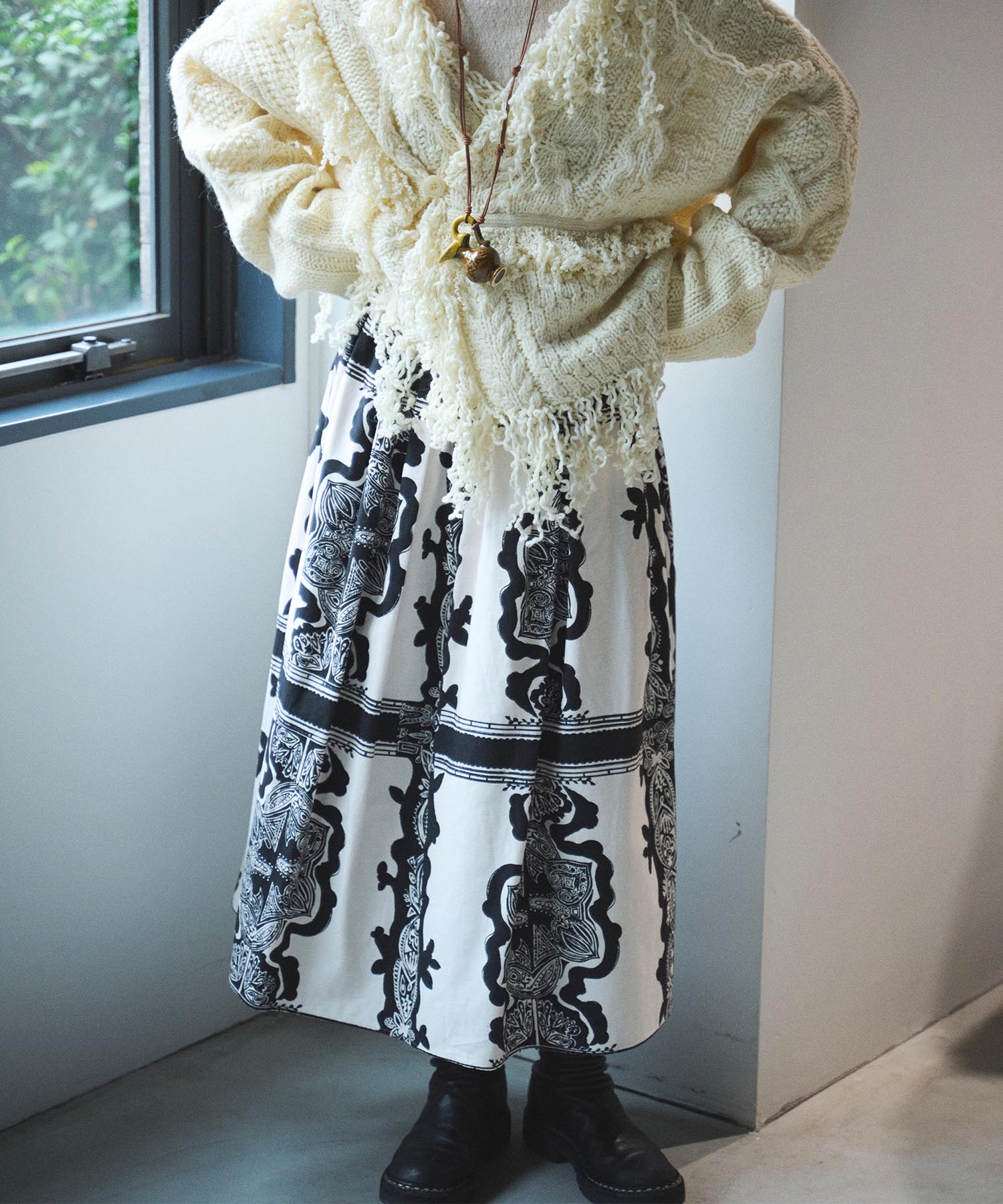 ARABESQUE GATHER SKIRT｜muller of yoshiokubo(ミュラーオブヨシオクボ)公式通販｜