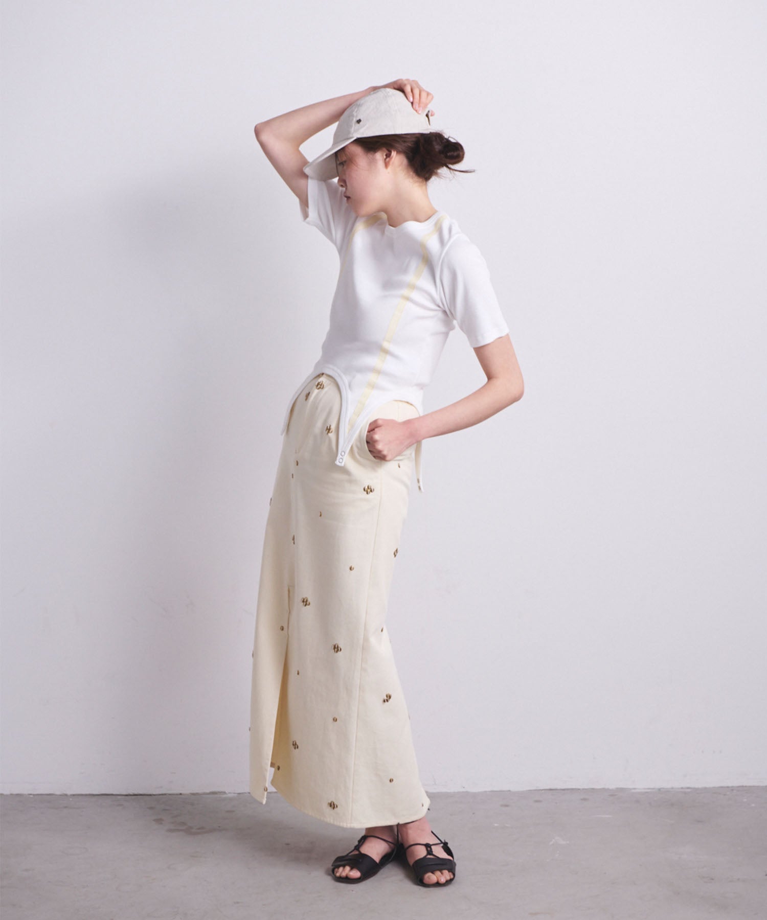 METAL BEANS SKIRT｜muller of yoshiokubo(ミュラーオブヨシオクボ