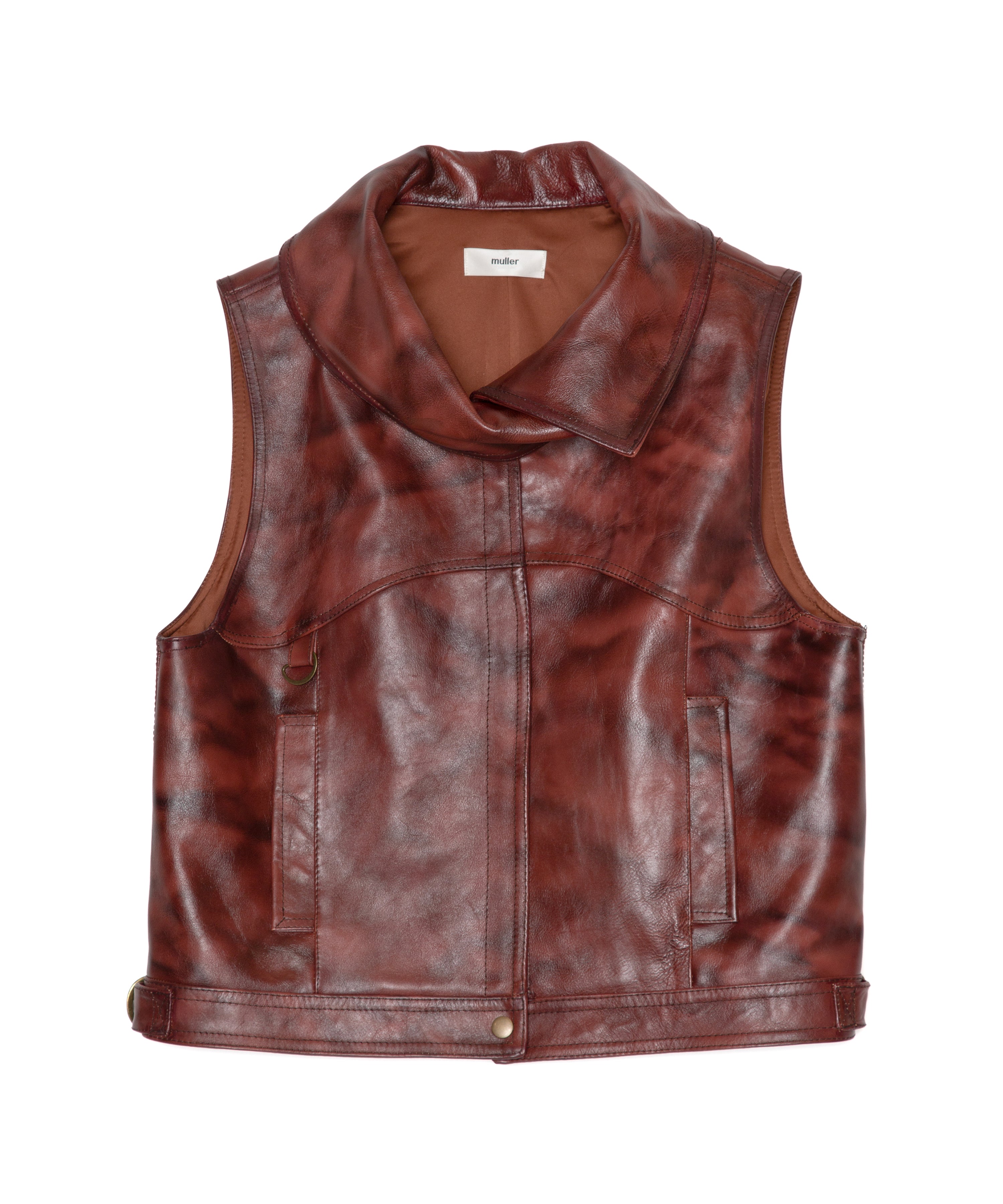 LEATHER VEST｜muller of yoshiokubo(ミュラーオブヨシオクボ