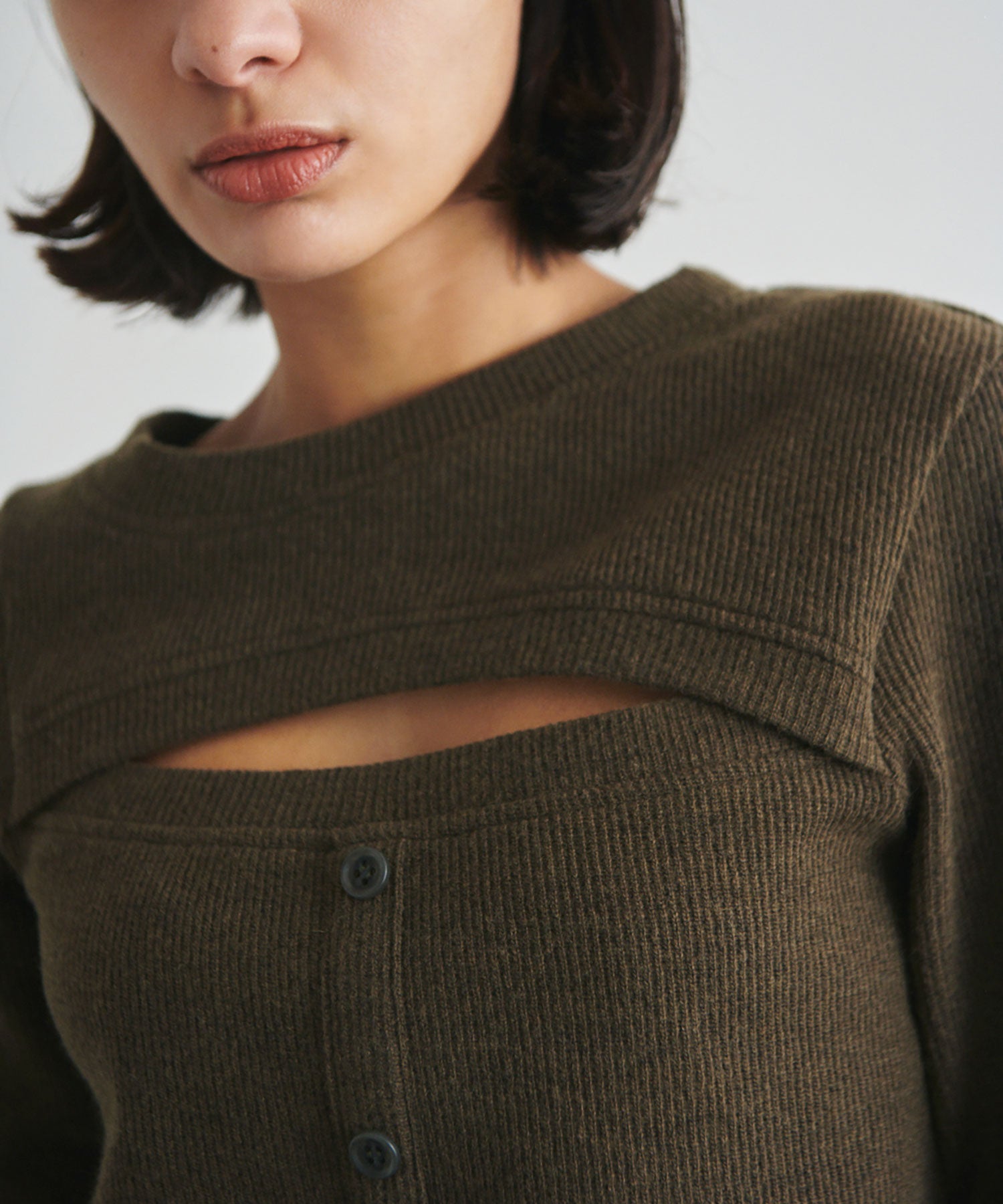 LONG SLEEVE RIB TOP｜muller of yoshiokubo(ミュラーオブ