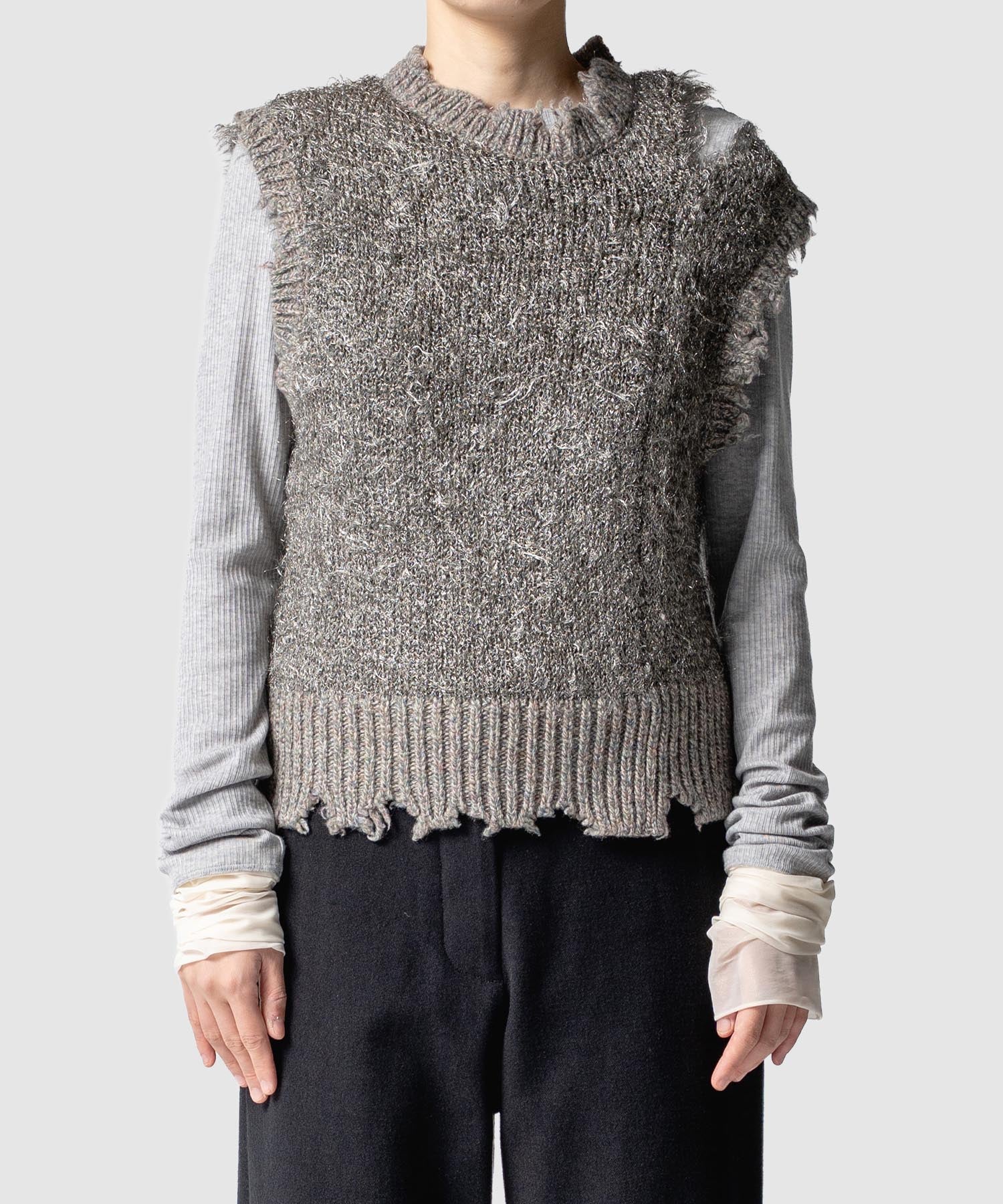 glitter knit vest｜muller of yoshiokubo(ミュラーオブ