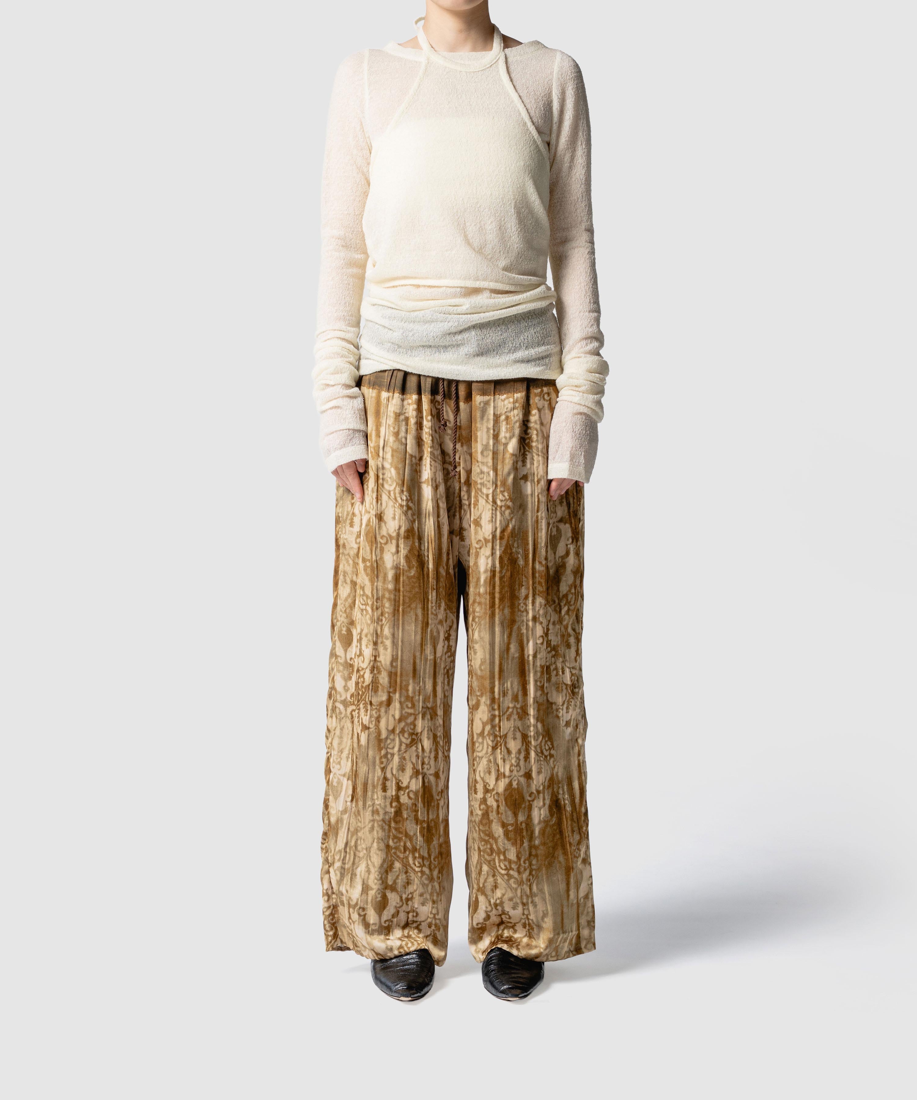 BUMPY WOOL CROSS TOP｜muller of yoshiokubo(ミュラーオブヨシオクボ