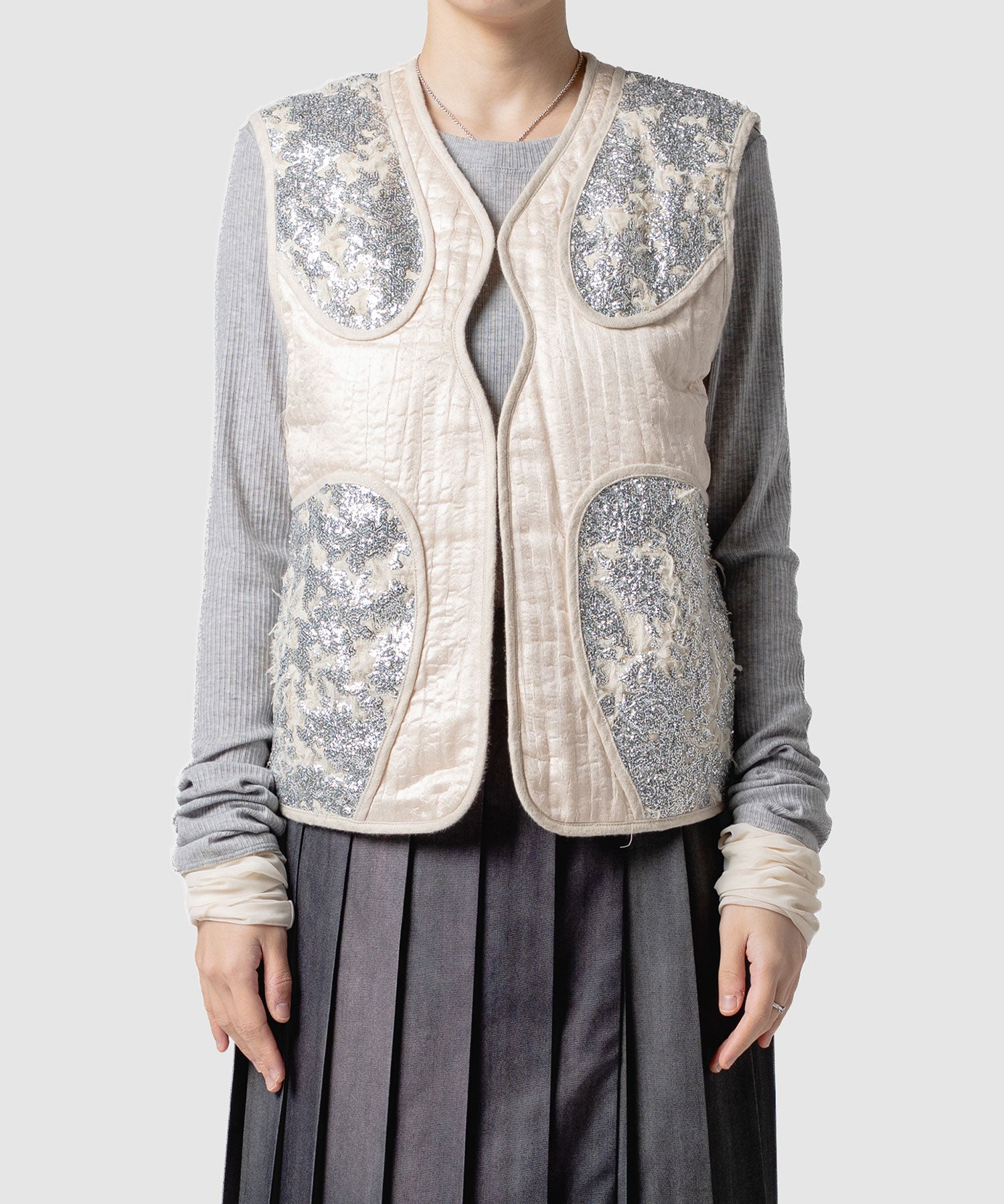 ベスト+ジレ muller of yoshikubo glitter knit vest glitter knit vest｜muller of yoshiokubo(ミュラーオブヨシオクボ