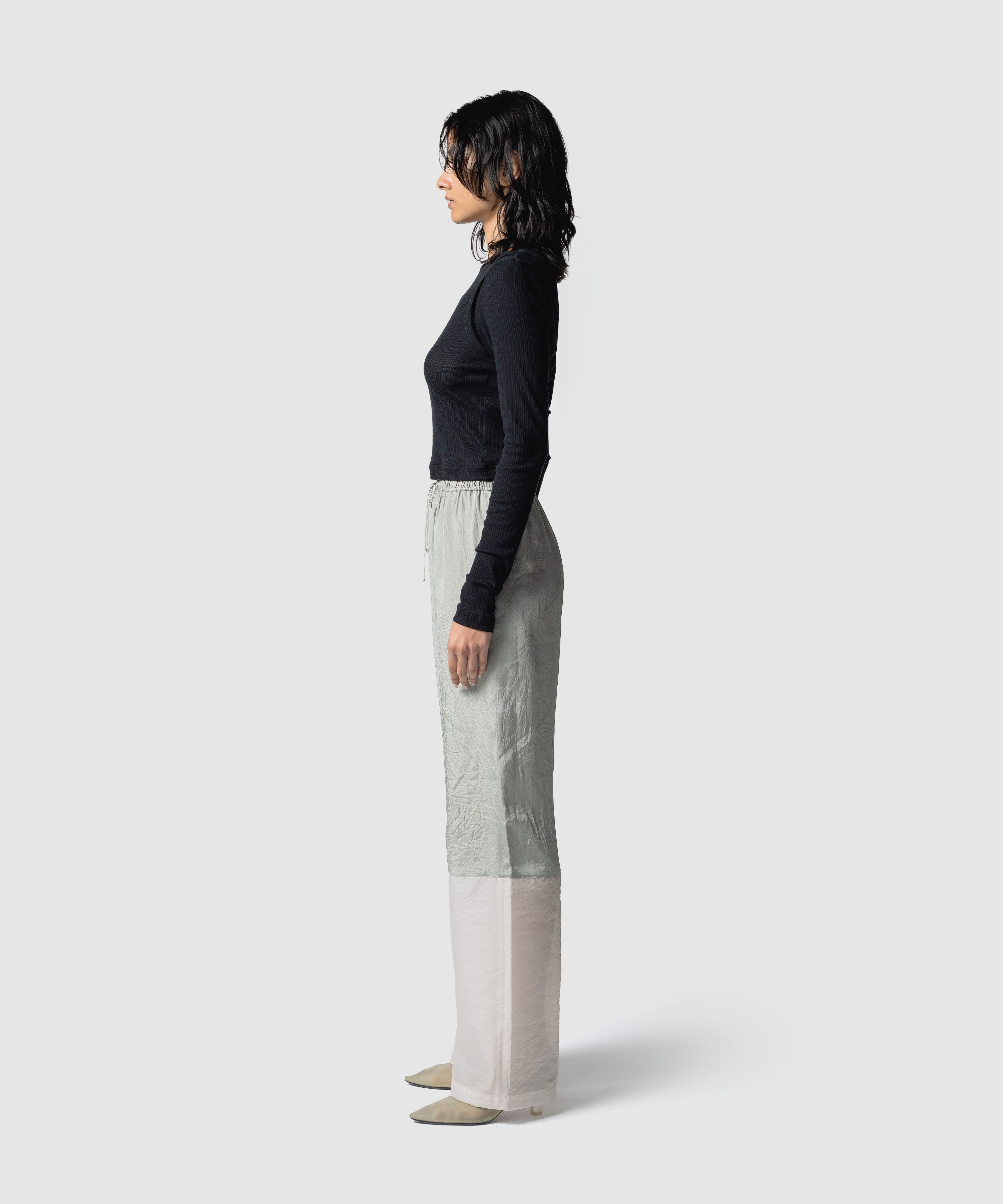 BACK TWIST RIB LONG SLEEVE｜muller of yoshiokubo(ミュラーオブ