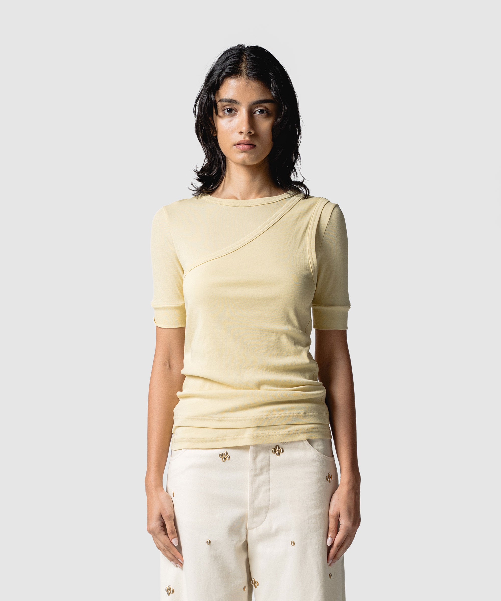 2 LAYER HALF SLEEVE TOPS｜muller of yoshiokubo(ミュラーオブ