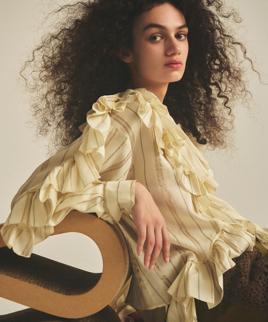 FRILLED BLOUSE