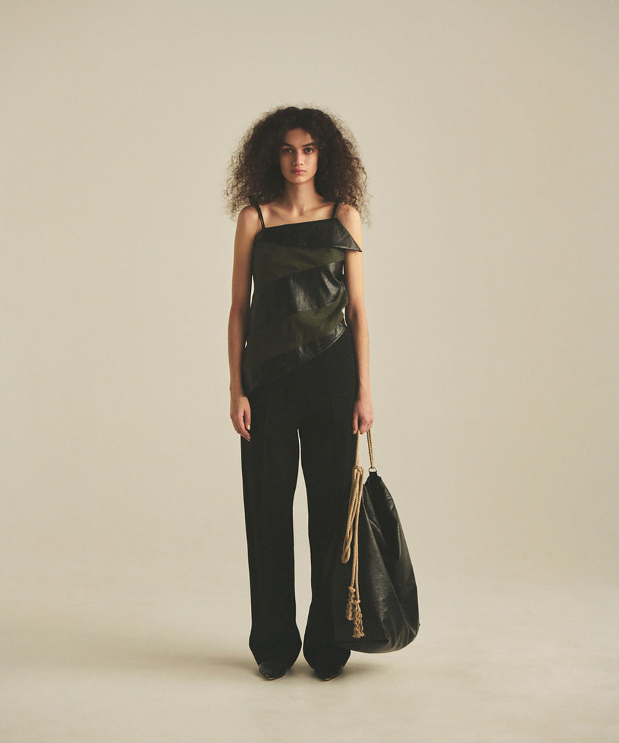 BUMPY WOOL PANTS