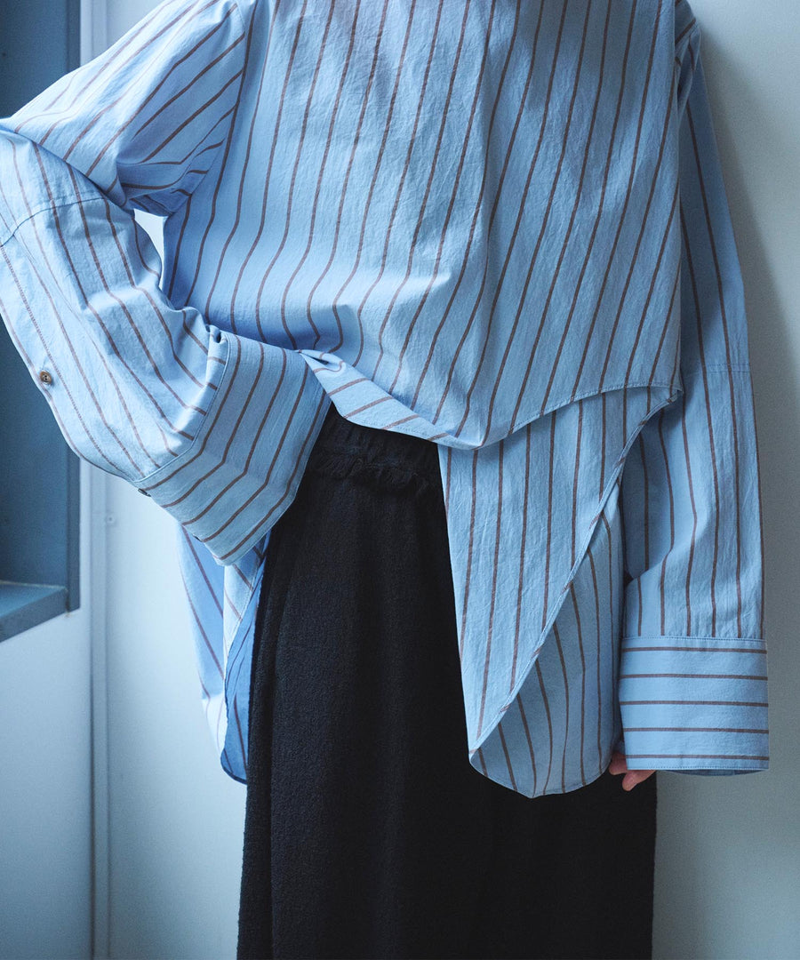 BIG SLEEVE STRIPE BLOUSE