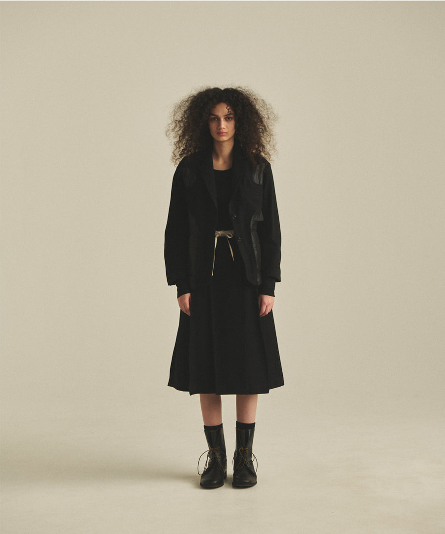 BUMPY WOOL LAYER SKIRT