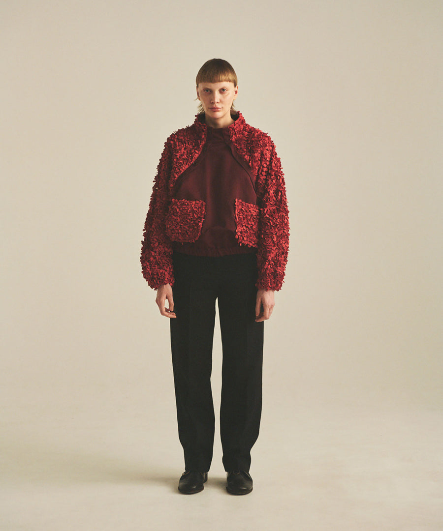 BUMPY WOOL PANTS