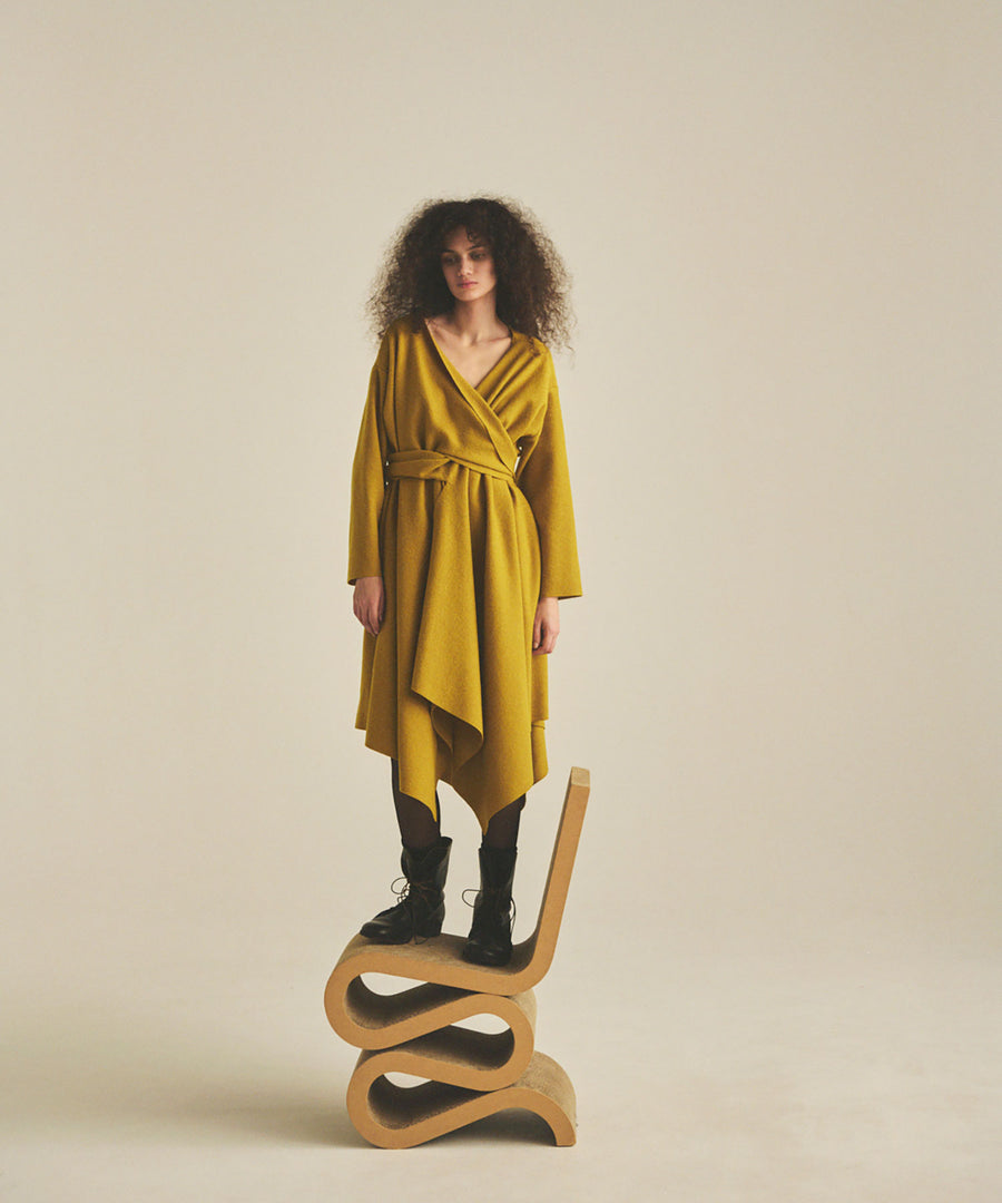 WOOL WRAP DRESS