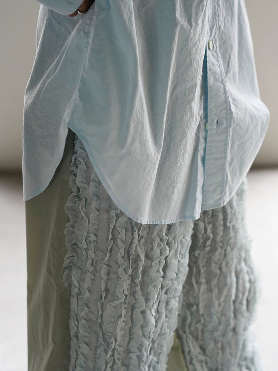 RUFFLE CHIFFON PANTS｜muller of yoshiokubo(ミュラーオブヨシオクボ