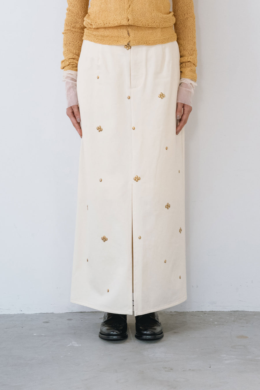 METAL BEANS SKIRT｜muller of yoshiokubo(ミュラーオブヨシオクボ