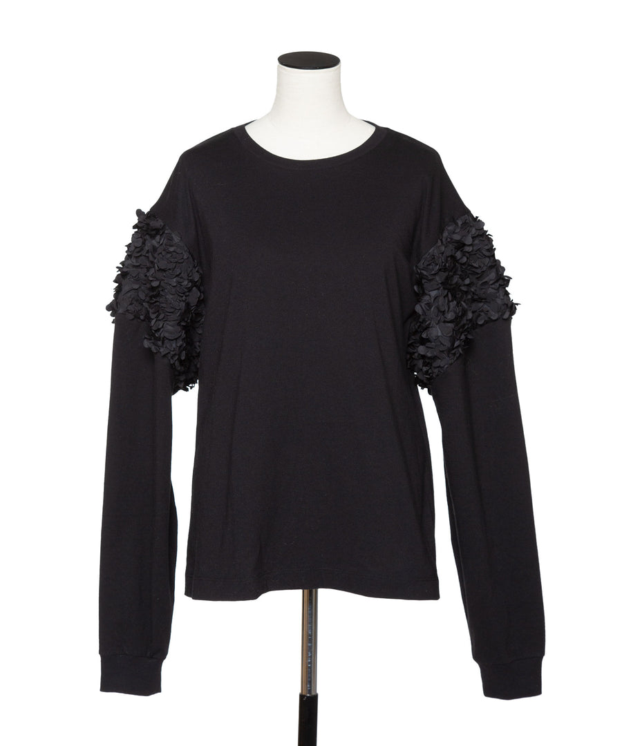 FLOWY FRILLED LONG SLEEVE T