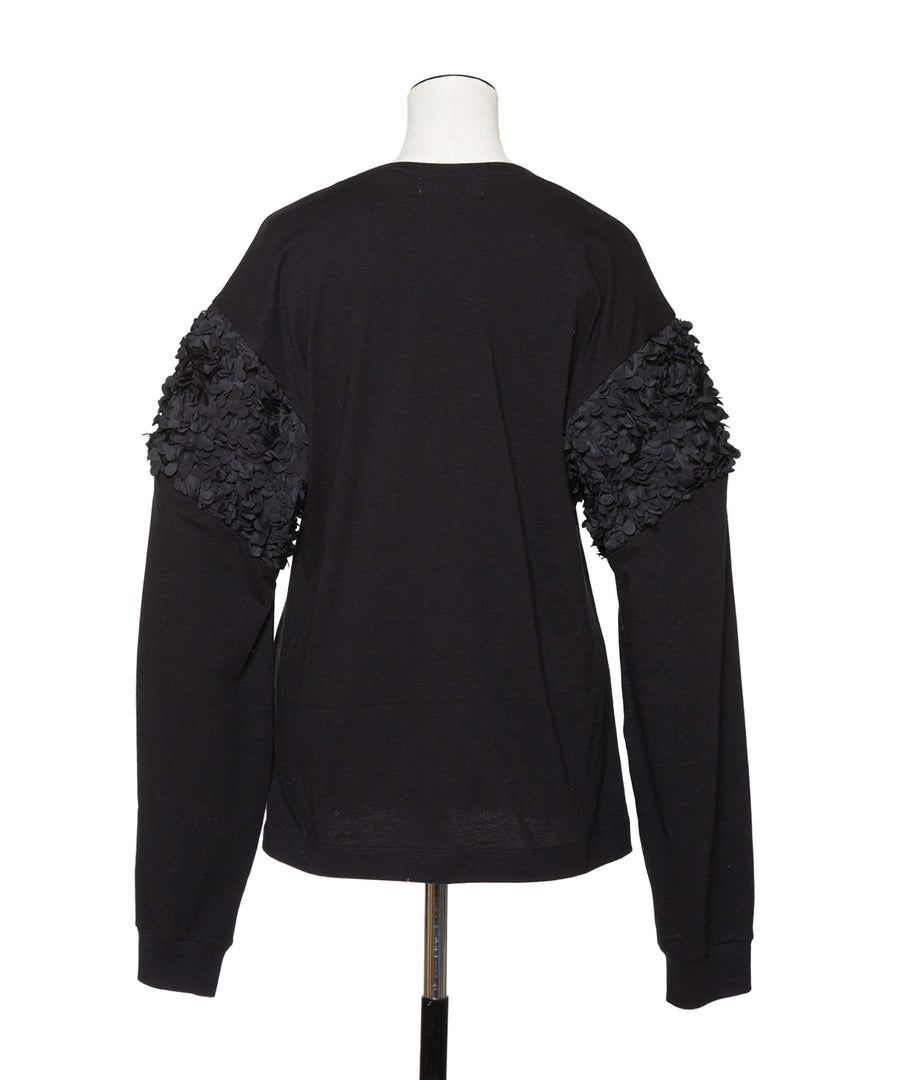 FLOWY FRILLED LONG SLEEVE T