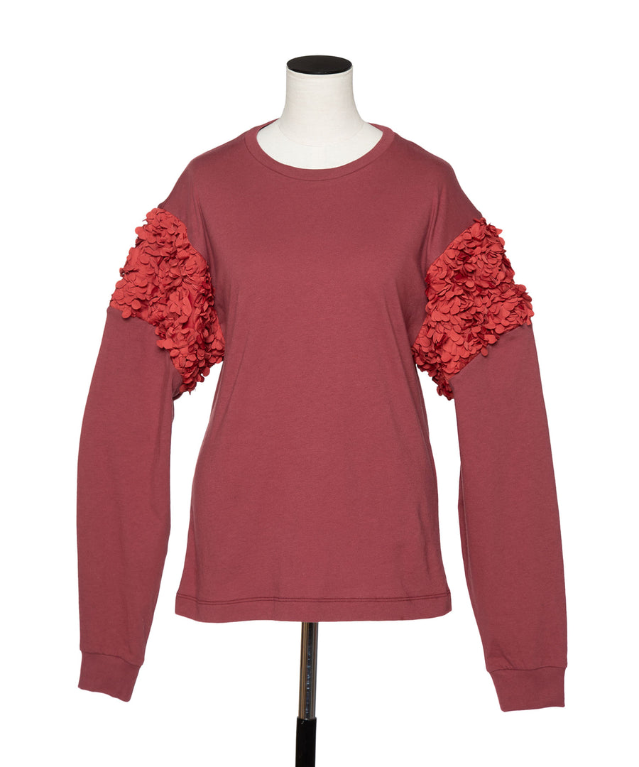 FLOWY FRILLED LONG SLEEVE T