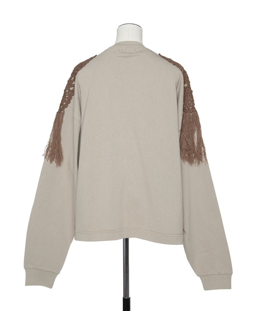 CROCHET FRINGE SHOULDER  TOP