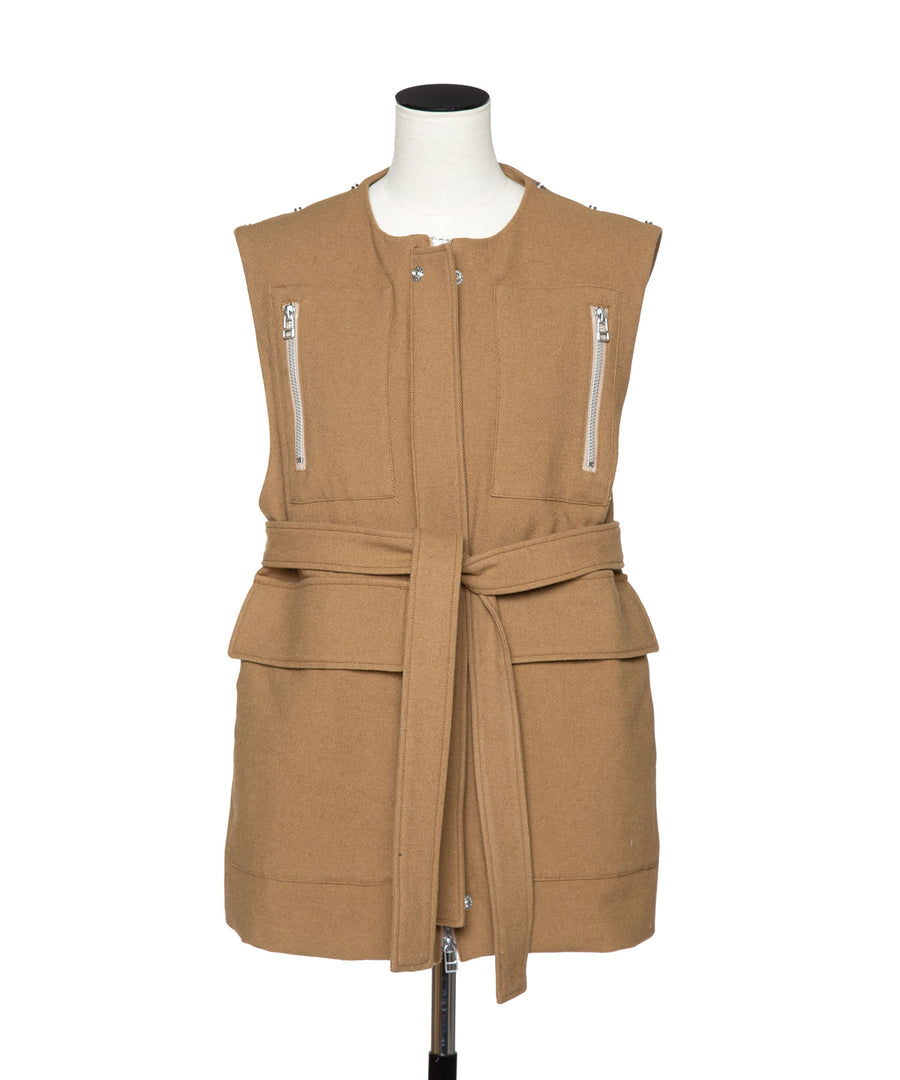 BUMPY WOOL BOA VEST