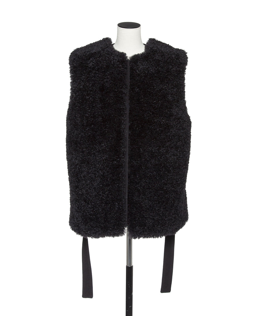 BUMPY WOOL BOA VEST
