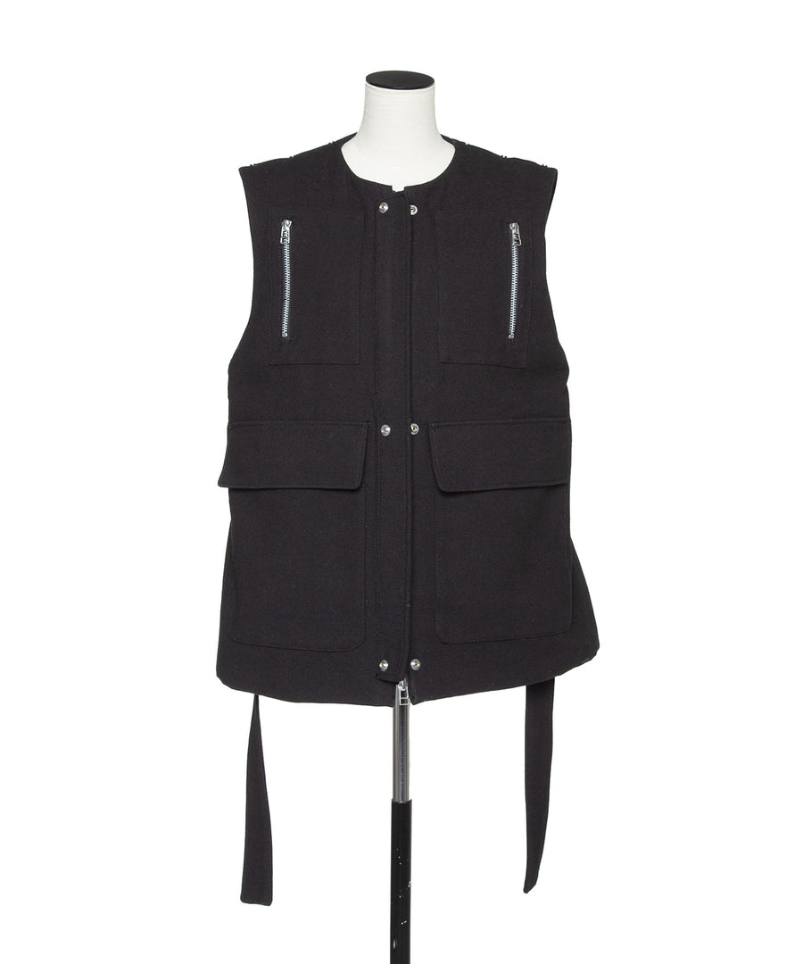 BUMPY WOOL BOA VEST