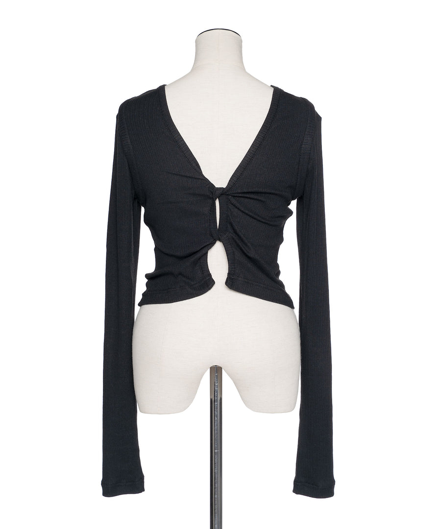 トップス SACI BACK TWIST RIB LONG SLEEVE｜muller of yoshiokubo(ミュラーオブ