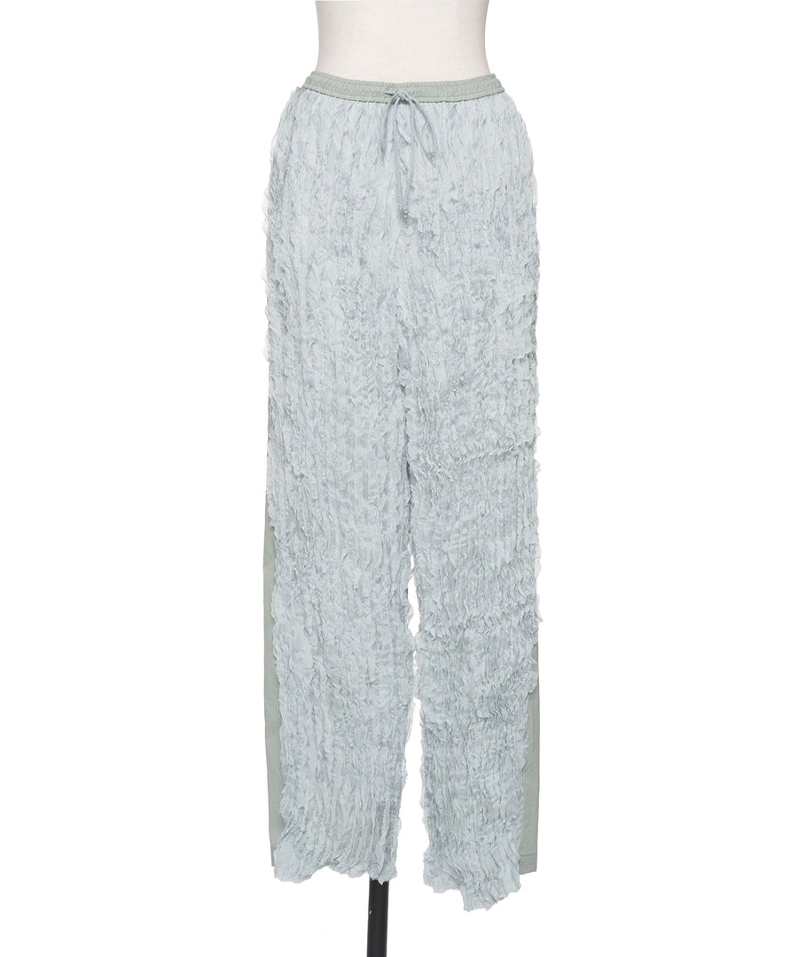 RUFFLE CHIFFON PANTS｜muller of yoshiokubo(ミュラーオブヨシオクボ