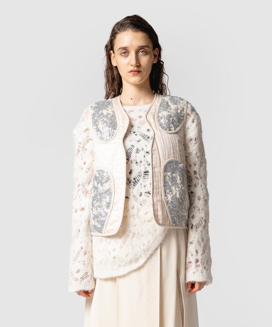 MOHAIR LACE FRILLED TOP｜muller of yoshiokubo(ミュラーオブ