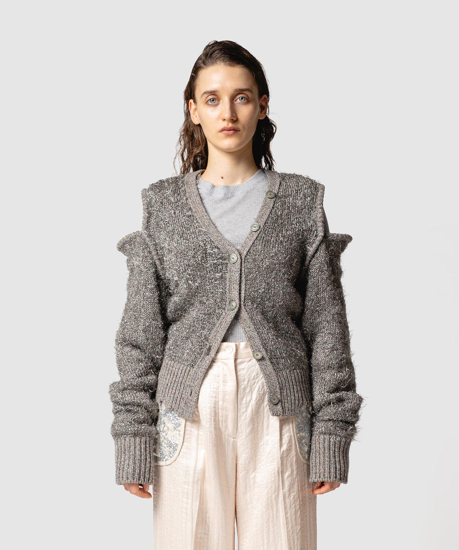 glitter knit cardigan