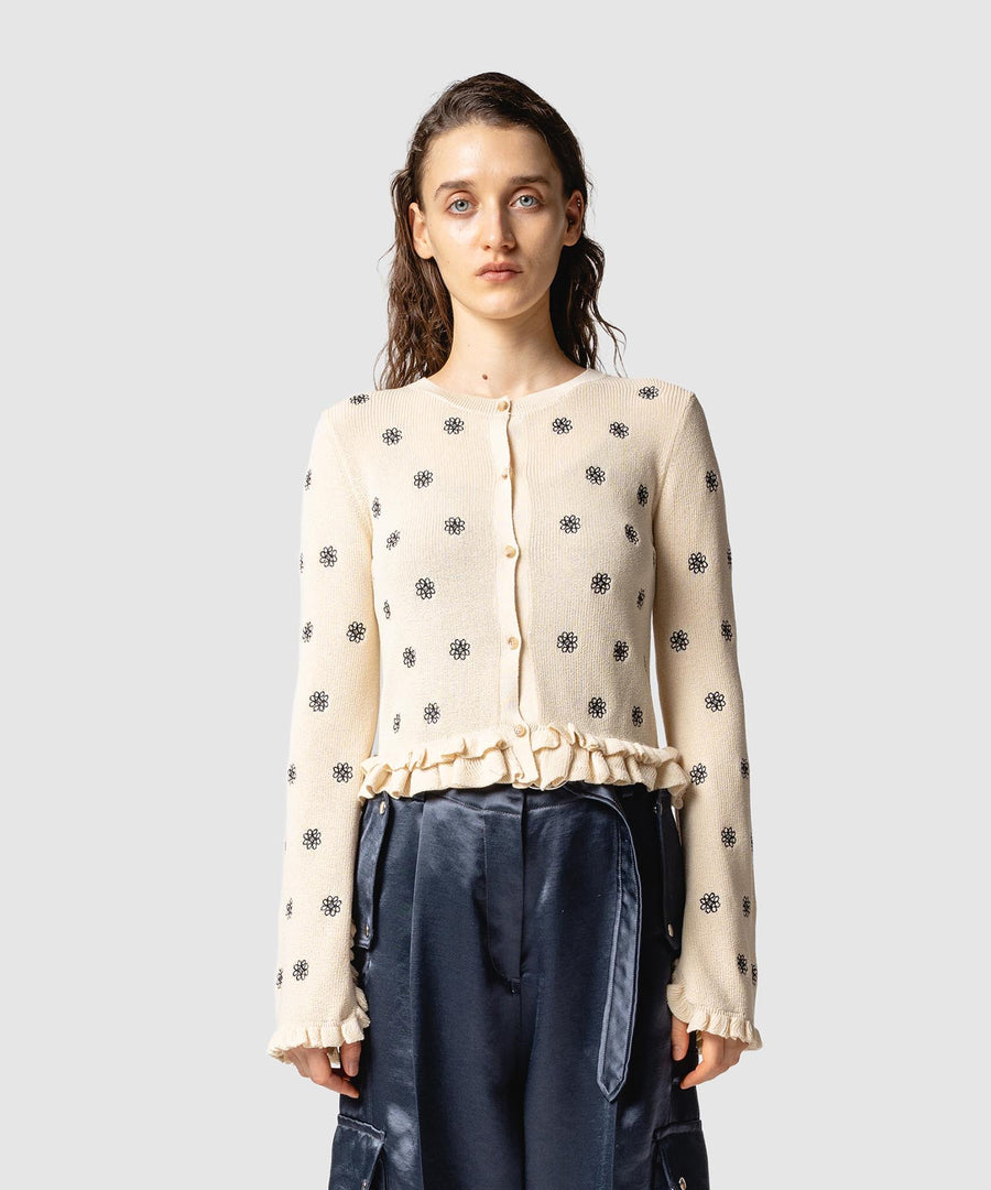 CREST EMBROIDERY TOP