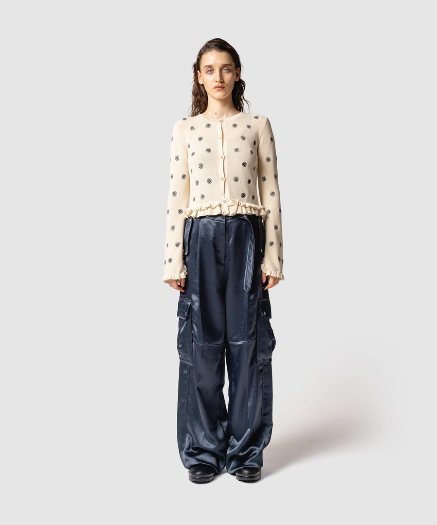 CREST EMBROIDERY TOP