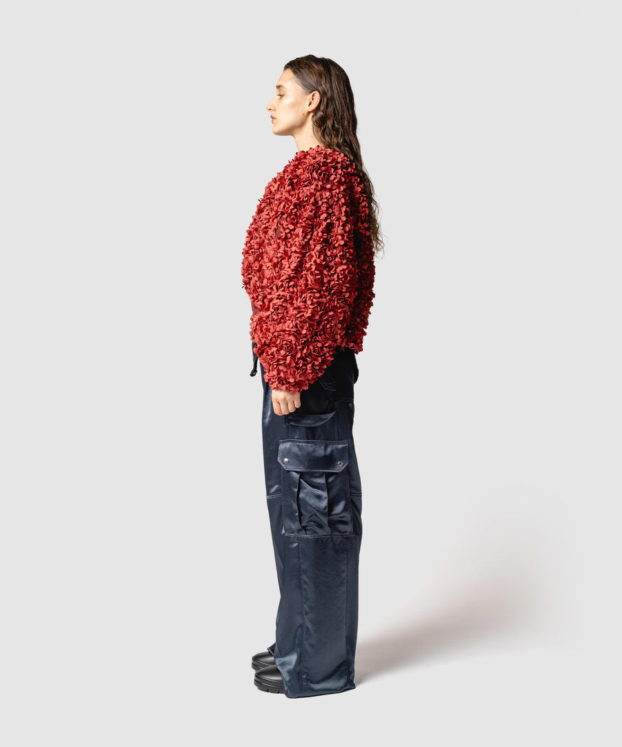 FLOWY FRILLED BLOUSON