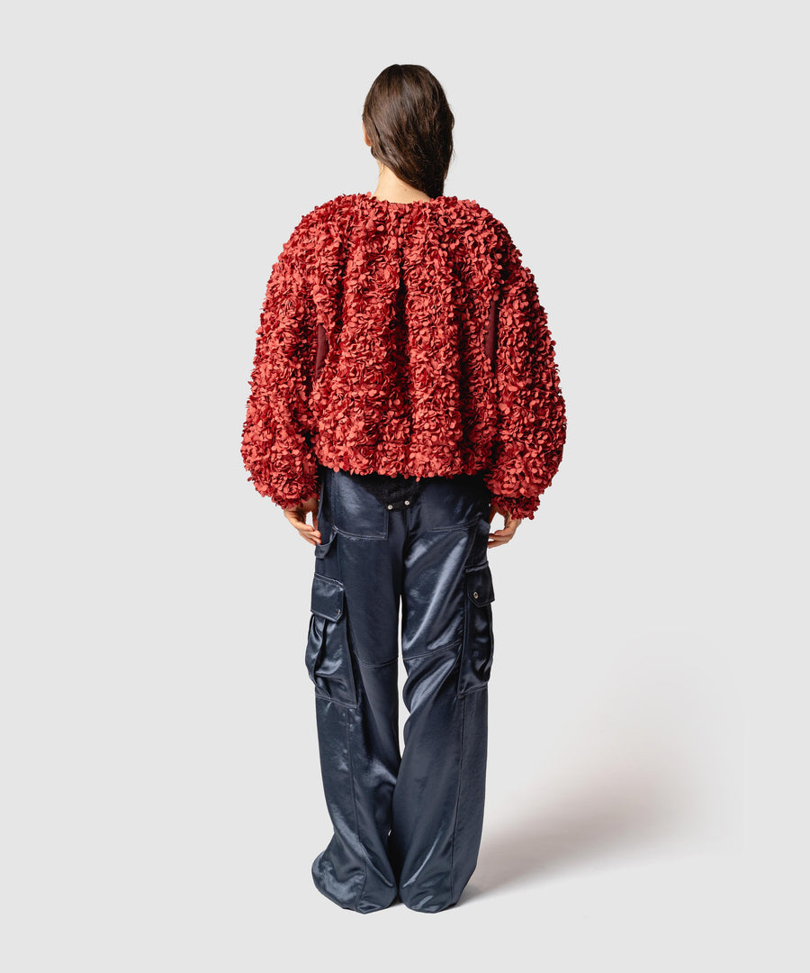 FLOWY FRILLED BLOUSON