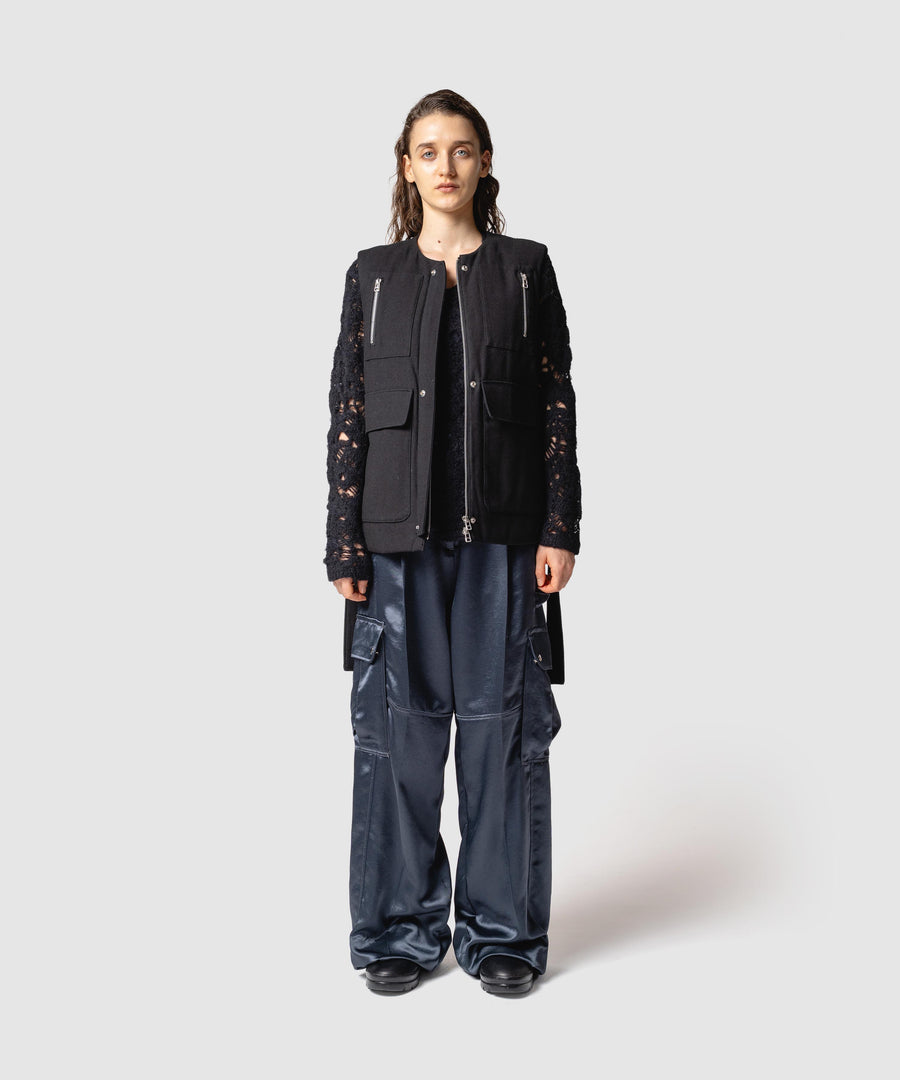 BUMPY WOOL BOA VEST