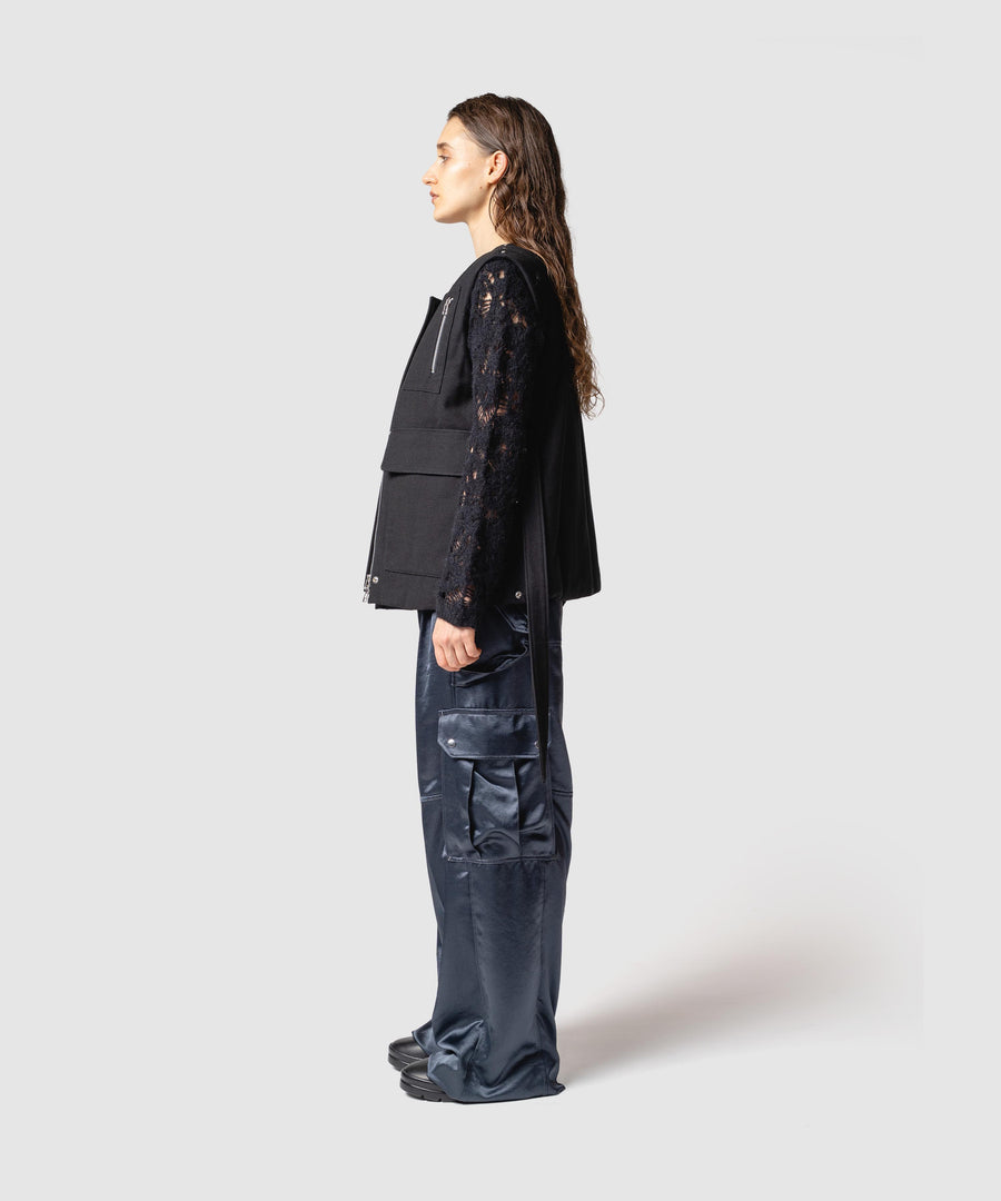 BUMPY WOOL BOA VEST