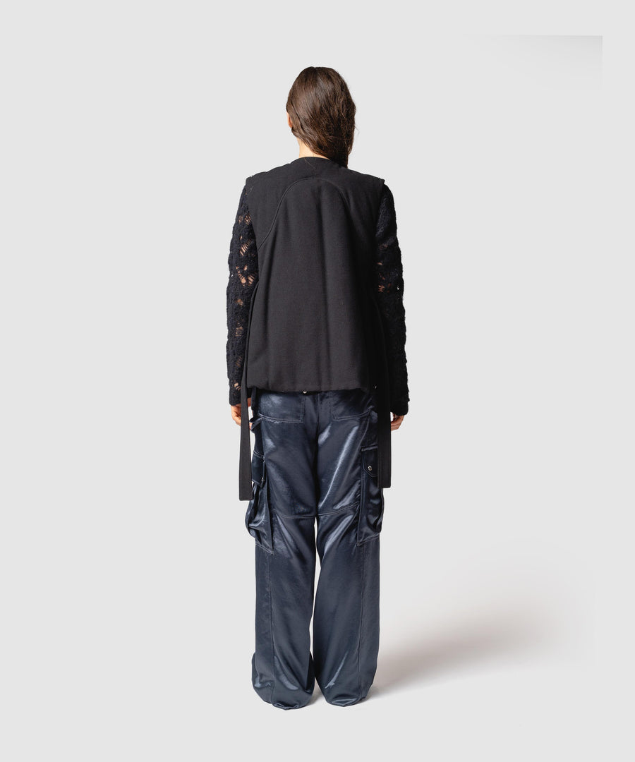 BUMPY WOOL BOA VEST
