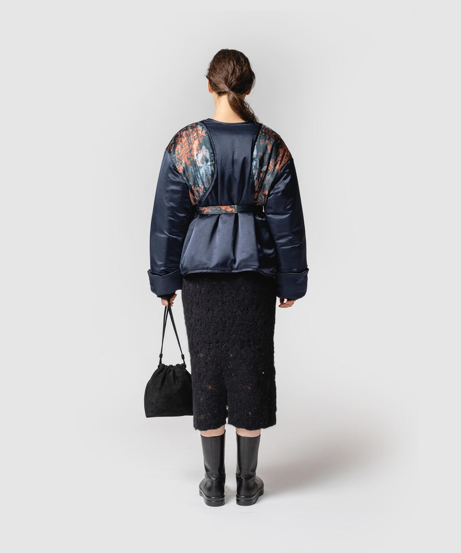 Suede Drawstring Bag