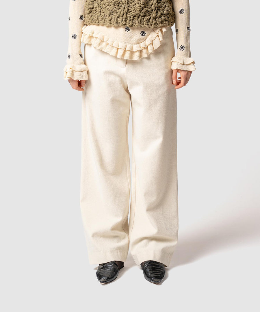 BUMPY WOOL PANTS