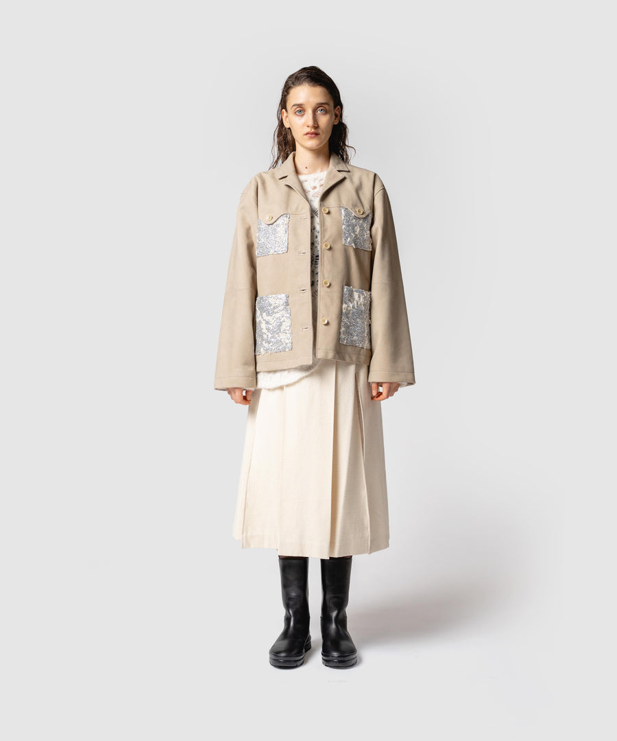 BUMPY WOOL LAYER SKIRT