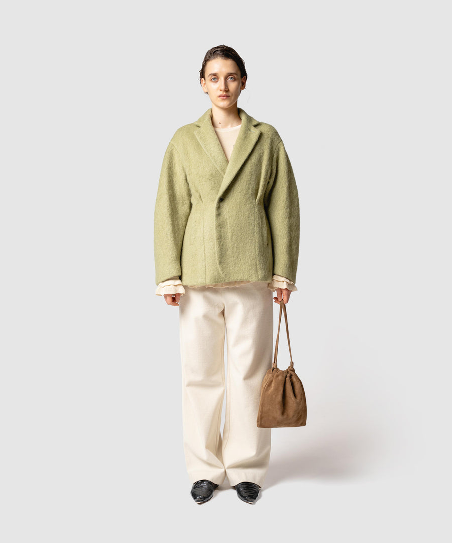 Suede Drawstring Bag