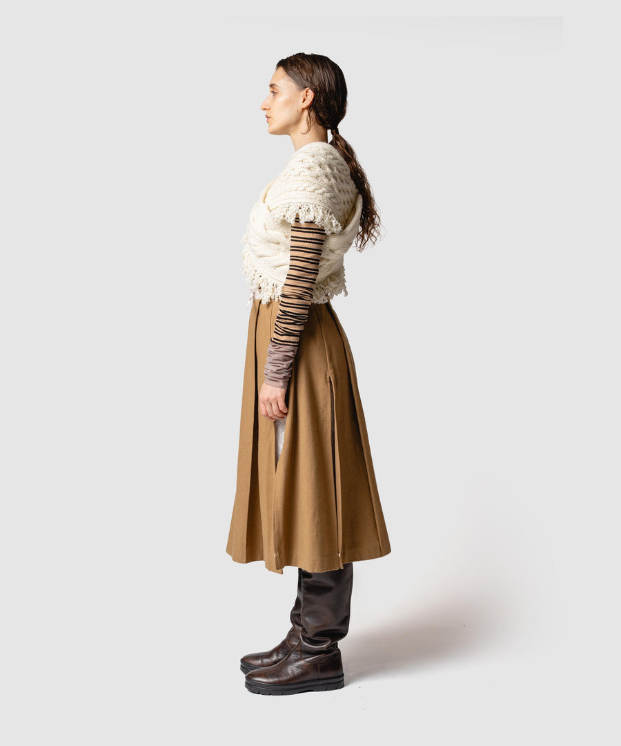 BUMPY WOOL LAYER SKIRT