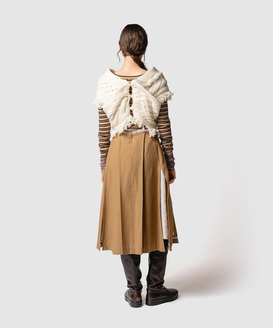 BUMPY WOOL LAYER SKIRT