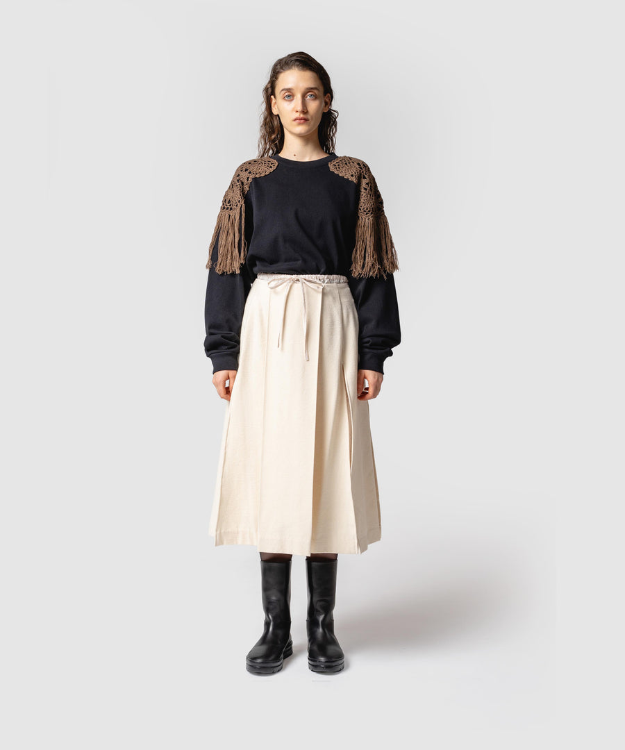 BUMPY WOOL LAYER SKIRT