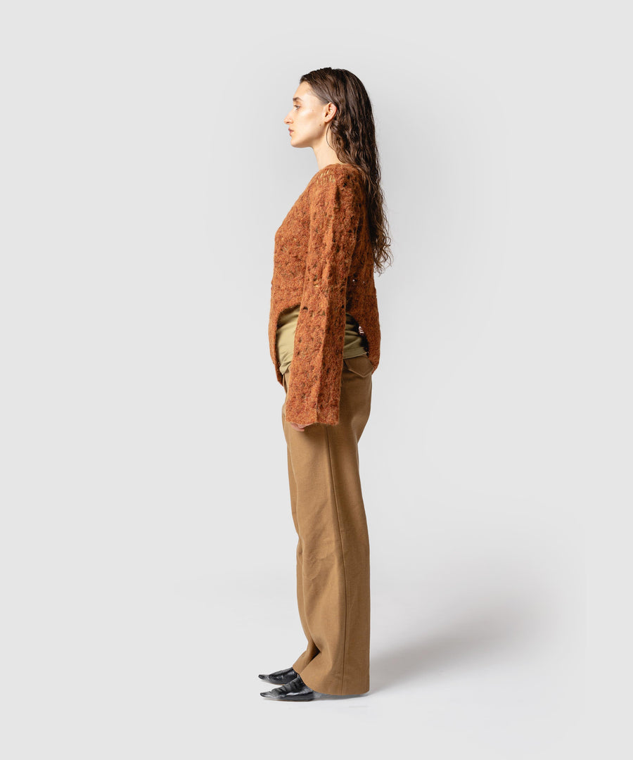 BUMPY WOOL PANTS