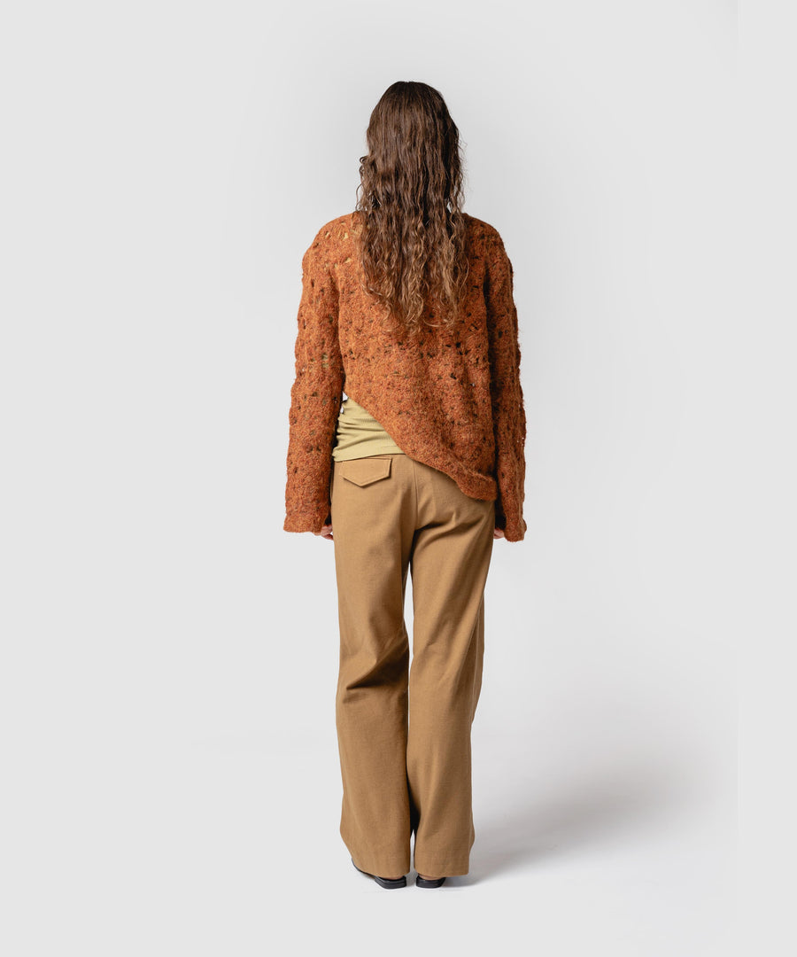 BUMPY WOOL PANTS
