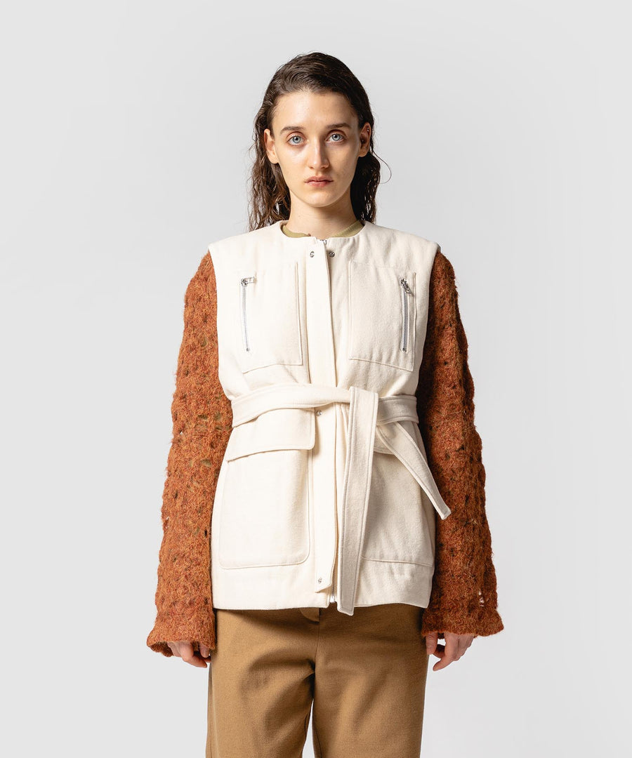 BUMPY WOOL BOA VEST