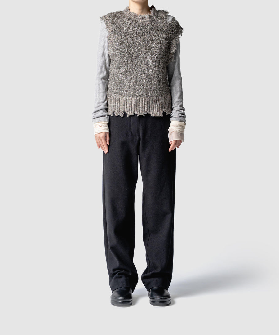 BUMPY WOOL PANTS