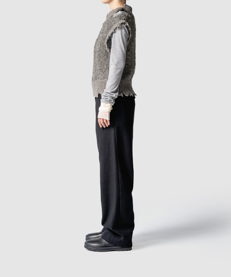 glitter knit vest