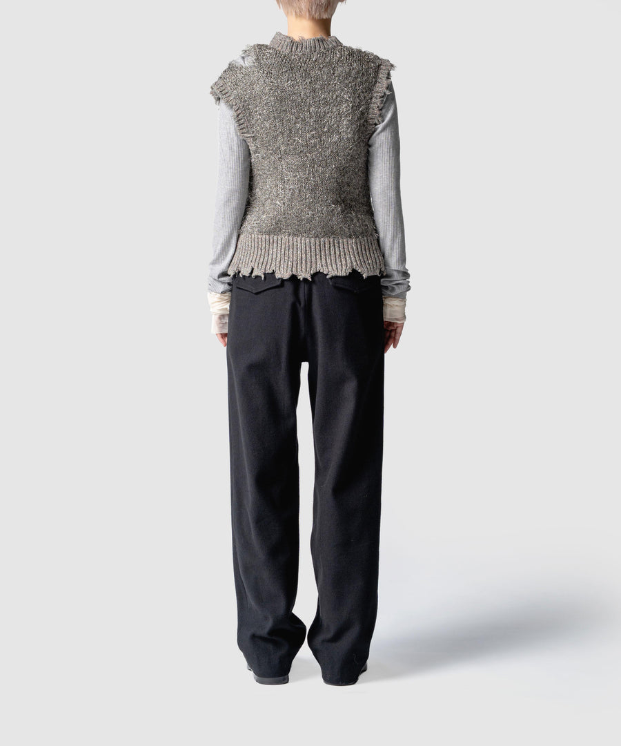 BUMPY WOOL PANTS
