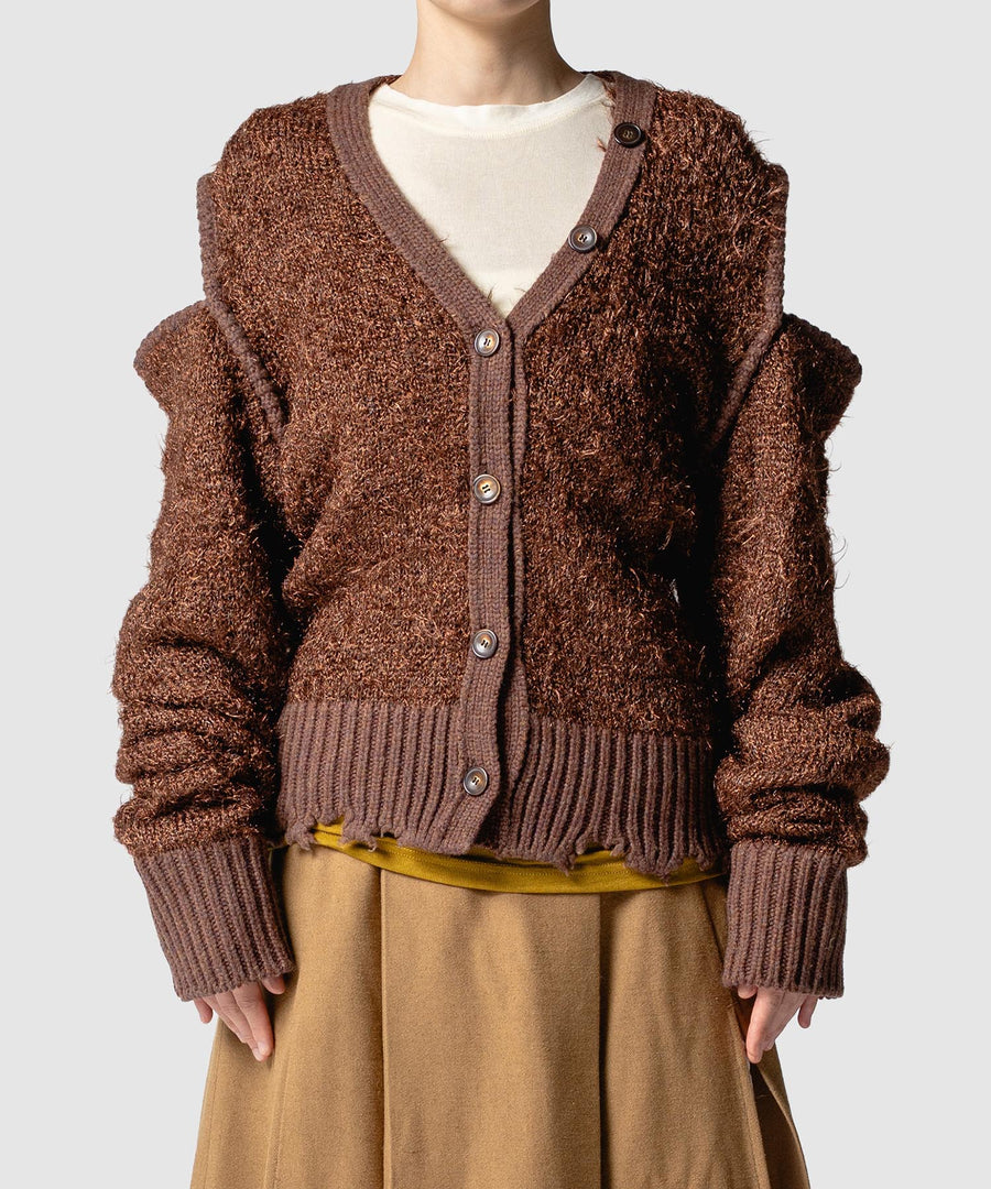 glitter knit cardigan