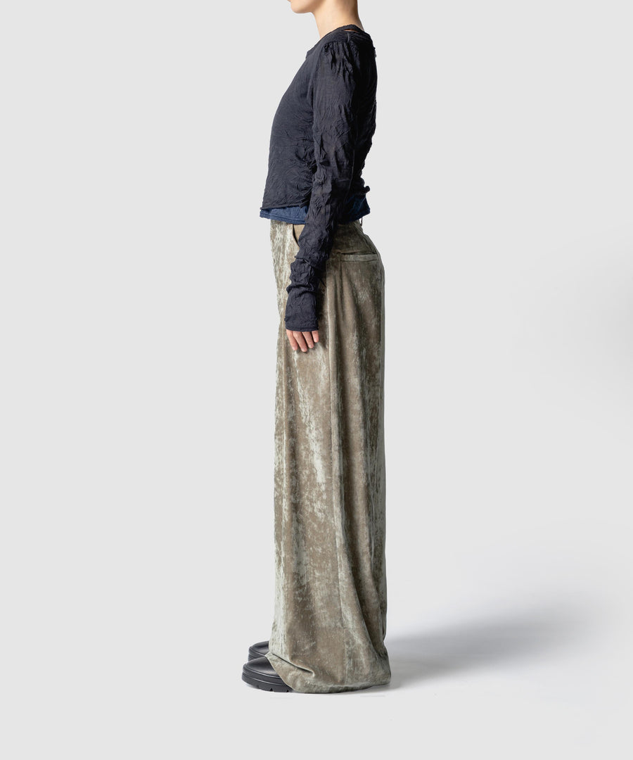VELVETEEN HIGH WAIST PANTS